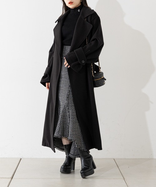 極美品✨ グッチ　スカート　ツイード　インターロッキング　アルパカ　ロゴ　40 GUCCI】グッチ『インターロッキングG カーディガン スカート
