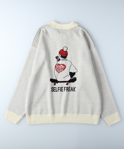 Right-on（ライトオン）の「ハーフジップニットポロ（ニット/セーター・メンズ・パープル/イエロー/レッド/オフホワイト・M/XL/L）」の6枚目の写真