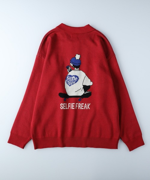 Right-on（ライトオン）の「ハーフジップニットポロ（ニット/セーター・メンズ・パープル/イエロー/レッド/オフホワイト・M/XL/L）」の9枚目の写真