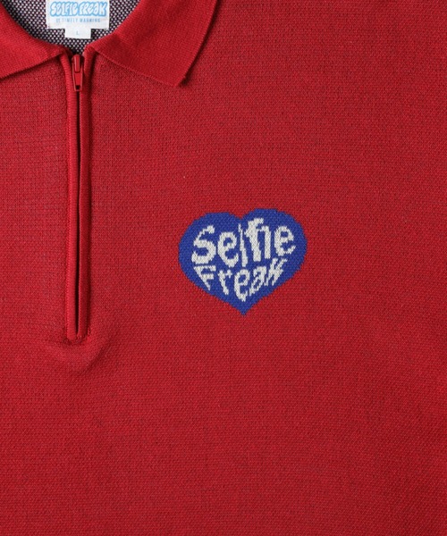 Right-on（ライトオン）の「ハーフジップニットポロ（ニット/セーター・メンズ・パープル/イエロー/レッド/オフホワイト・M/XL/L）」の12枚目の写真