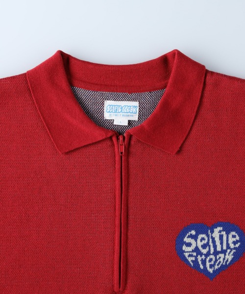 Right-on（ライトオン）の「ハーフジップニットポロ（ニット/セーター・メンズ・パープル/イエロー/レッド/オフホワイト・M/XL/L）」の13枚目の写真