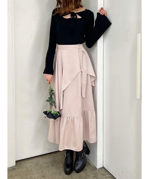 EATME（イートミー）の「リボンデコルテニットTOP（ニット/セーター・レディース・グリーン/ブラック/ベージュ・FREE）」の11枚目の写真