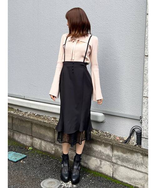 EATME（イートミー）の「リボンデコルテニットTOP（ニット/セーター・レディース・グリーン/ブラック/ベージュ・FREE）」の10枚目の写真