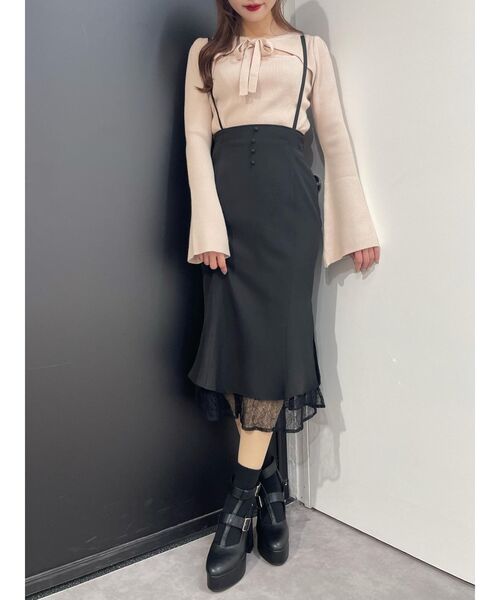 EATME（イートミー）の「リボンデコルテニットTOP（ニット/セーター・レディース・グリーン/ブラック/ベージュ・FREE）」の22枚目の写真