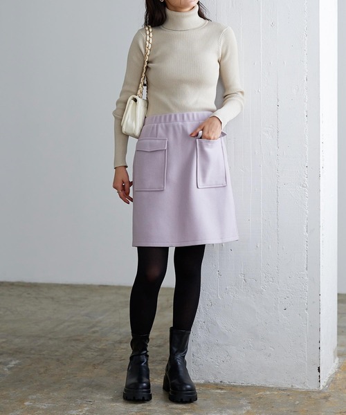 KOBE LETTUCE（コウベレタス）の「フェイクウールポケットポイント台形