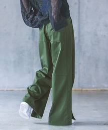 ステッチワークワイドスラックス