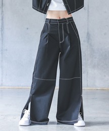 PAGEBOY | ステッチワークワイドスラックス(スラックス)