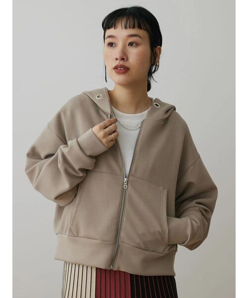 CRAFT STANDARD BOUTIQUE（クラフトスタンダードブティック）の「ダンボールZIPパーカー（パーカー・レディース・アイボリー/ブラック/グレイッシュベージュ・M/L）」の5枚目の写真