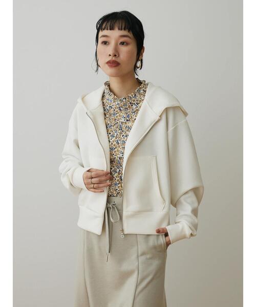 CRAFT STANDARD BOUTIQUE（クラフトスタンダードブティック）の「ダンボールZIPパーカー（パーカー・レディース・アイボリー/ブラック/グレイッシュベージュ・M/L）」の7枚目の写真