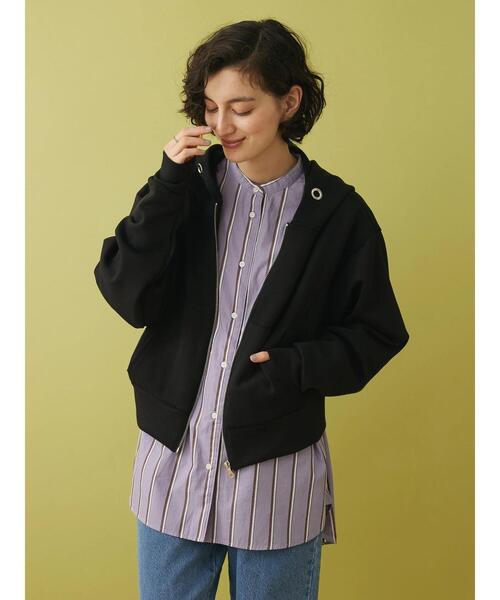 CRAFT STANDARD BOUTIQUE（クラフトスタンダードブティック）の「ダンボールZIPパーカー（パーカー・レディース・アイボリー/ブラック/グレイッシュベージュ・M/L）」の20枚目の写真