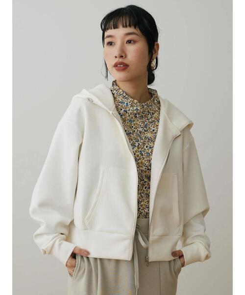 CRAFT STANDARD BOUTIQUE（クラフトスタンダードブティック）の「ダンボールZIPパーカー（パーカー・レディース・アイボリー/ブラック/グレイッシュベージュ・M/L）」の2枚目の写真
