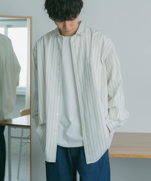 FORK&SPOON（フォークアンドスプーン）の「FORK&SPOON　ストライプRCシャツ（シャツ/ブラウス・メンズ・ブルー系その他/ホワイト系その他・4/5）」の21枚目の写真