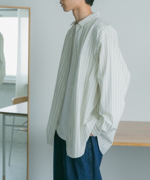 FORK&SPOON（フォークアンドスプーン）の「FORK&SPOON　ストライプRCシャツ（シャツ/ブラウス・メンズ・ブルー系その他/ホワイト系その他・4/5）」の20枚目の写真