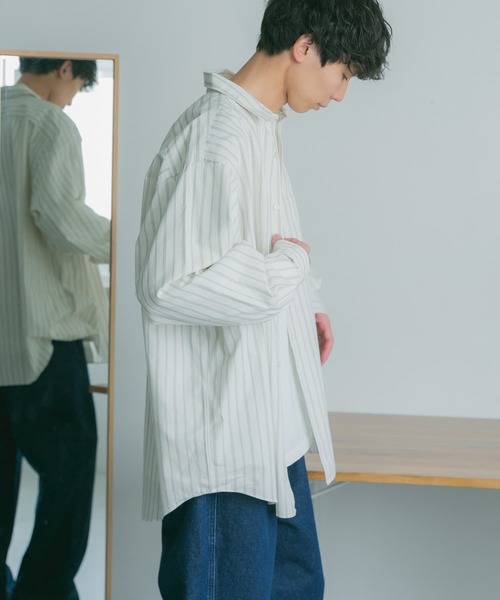 FORK&SPOON（フォークアンドスプーン）の「FORK&SPOON　ストライプRCシャツ（シャツ/ブラウス・メンズ・ブルー系その他/ホワイト系その他・4/5）」の18枚目の写真