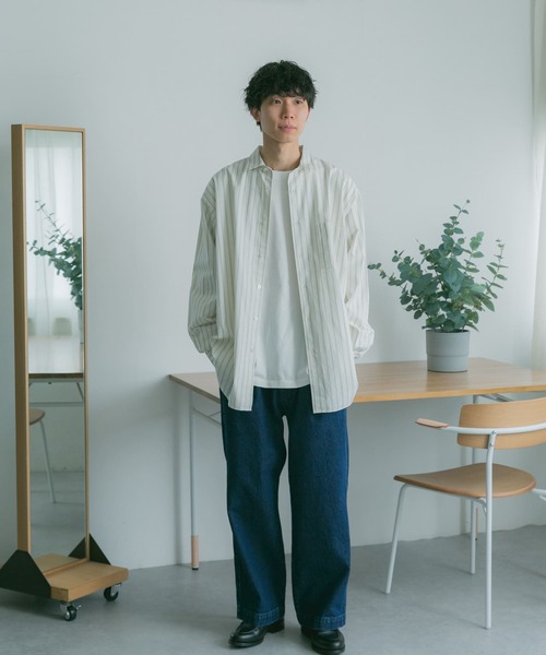 FORK&SPOON（フォークアンドスプーン）の「FORK&SPOON　ストライプRCシャツ（シャツ/ブラウス・メンズ・ブルー系その他/ホワイト系その他・4/5）」の17枚目の写真