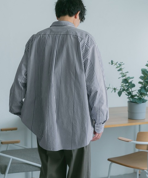 FORK&SPOON（フォークアンドスプーン）の「FORK&SPOON　ストライプRCシャツ（シャツ/ブラウス・メンズ・ブルー系その他/ホワイト系その他・4/5）」の12枚目の写真