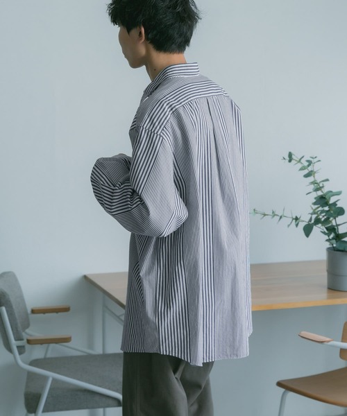 FORK&SPOON（フォークアンドスプーン）の「FORK&SPOON　ストライプRCシャツ（シャツ/ブラウス・メンズ・ブルー系その他/ホワイト系その他・4/5）」の11枚目の写真
