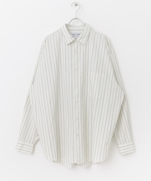 FORK&SPOON（フォークアンドスプーン）の「FORK&SPOON　ストライプRCシャツ（シャツ/ブラウス・メンズ・ブルー系その他/ホワイト系その他・4/5）」の6枚目の写真