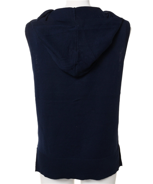 AZUL by moussy（アズールバイマウジー）の「12GノースリフーディPO（タンクトップ・レディース・オフホワイト/ネイビー・SMALL/MEDIUM）」の4枚目の写真