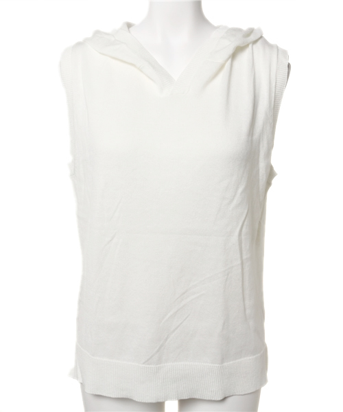 AZUL by moussy（アズールバイマウジー）の「12GノースリフーディPO（タンクトップ・レディース・オフホワイト/ネイビー・SMALL/MEDIUM）」の8枚目の写真