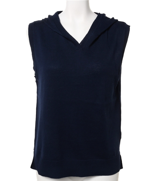 AZUL by moussy（アズールバイマウジー）の「12GノースリフーディPO（タンクトップ・レディース・オフホワイト/ネイビー・SMALL/MEDIUM）」の9枚目の写真