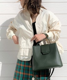 Q | ミリタリーギャザーブルゾン(ブルゾン)