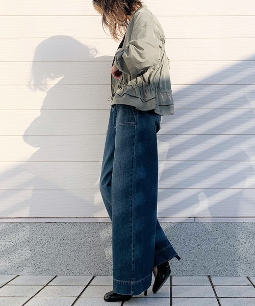 Q（キュー）の「ミリタリーギャザーブルゾン（ブルゾン・レディース・ベージュ/カーキ・MEDIUM）」の13枚目の写真