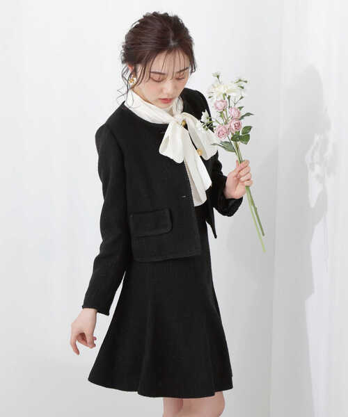 PROPORTION BODY DRESSING(プロポーションボディドレッシング)の「ツイードジャケット / 1213150213(テーラードジャケット・レディース・ブラック/ホワイト系その他・SMALL/MEDIUM)」の1枚目の写真