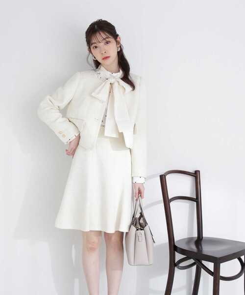 PROPORTION BODY DRESSING(プロポーションボディドレッシング)の「ツイードジャケット / 1213150213(テーラードジャケット・レディース・ブラック/ホワイト系その他・SMALL/MEDIUM)」の2枚目の写真