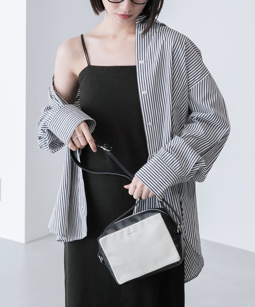 BONLECILL（ボンルシール）の「カップ付き ダブルストラップ キャミワンピース（ワンピース・レディース・ブラック/ブルー/ライトグレー/ブラウン/グリーン/オレンジ/ブルーグレー/チャコールグレー/オートミール・FREE）」の13枚目の写真