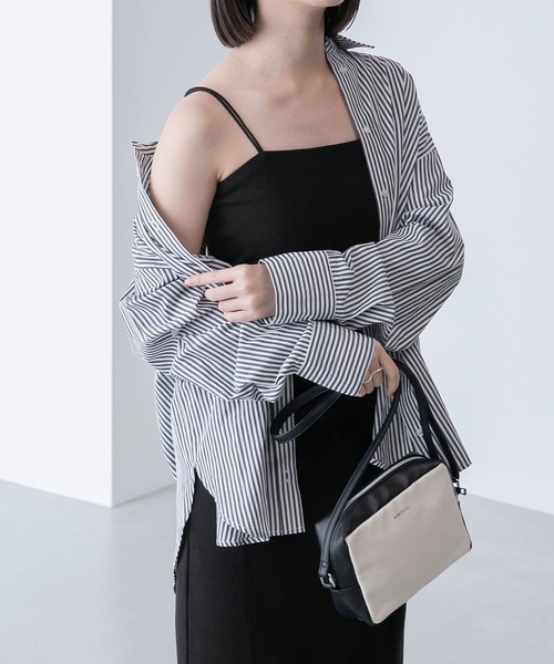 BONLECILL（ボンルシール）の「カップ付き ダブルストラップ キャミワンピース（ワンピース・レディース・ブラック/ブルー/ライトグレー/ブラウン/グリーン/オレンジ/ブルーグレー/チャコールグレー/オートミール・FREE）」の14枚目の写真