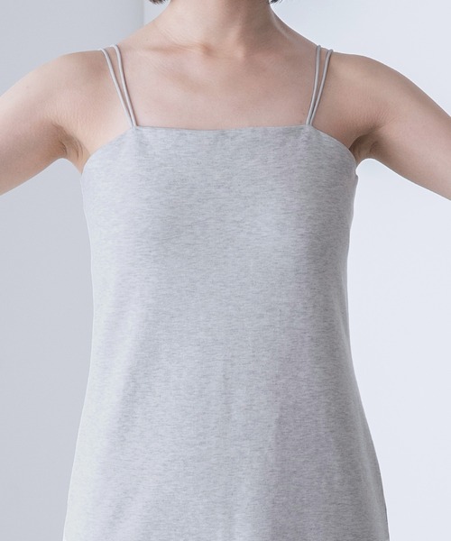 BONLECILL（ボンルシール）の「カップ付き ダブルストラップ キャミワンピース（ワンピース・レディース・ブラック/ブルー/ライトグレー/ブラウン/グリーン/オレンジ/ブルーグレー/チャコールグレー/オートミール・FREE）」の20枚目の写真
