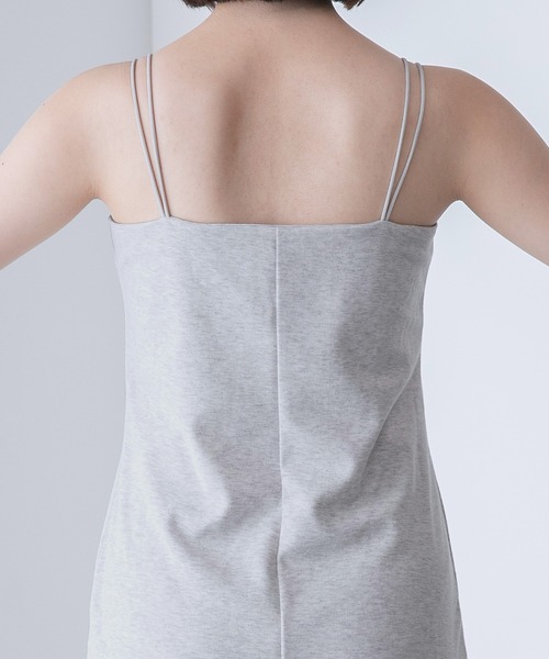 BONLECILL（ボンルシール）の「カップ付き ダブルストラップ キャミワンピース（ワンピース・レディース・ブラック/ブルー/ライトグレー/ブラウン/グリーン/オレンジ/ブルーグレー/チャコールグレー/オートミール・FREE）」の21枚目の写真