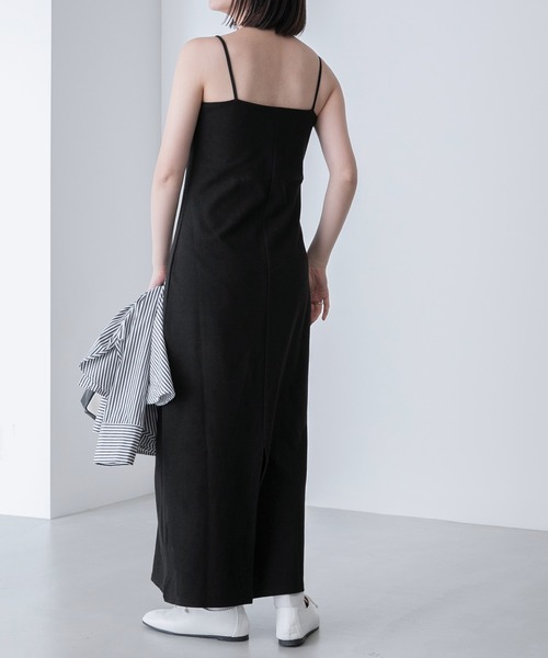 BONLECILL（ボンルシール）の「カップ付き ダブルストラップ キャミワンピース（ワンピース・レディース・ブラック/ブルー/ライトグレー/ブラウン/グリーン/オレンジ/ブルーグレー/チャコールグレー/オートミール・FREE）」の10枚目の写真