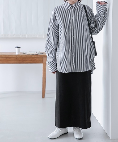 BONLECILL（ボンルシール）の「カップ付き ダブルストラップ キャミワンピース（ワンピース・レディース・ブラック/ブルー/ライトグレー/ブラウン/グリーン/オレンジ/ブルーグレー/チャコールグレー/オートミール・FREE）」の18枚目の写真