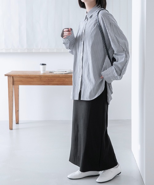 BONLECILL（ボンルシール）の「カップ付き ダブルストラップ キャミワンピース（ワンピース・レディース・ブラック/ブルー/ライトグレー/ブラウン/グリーン/オレンジ/ブルーグレー/チャコールグレー/オートミール・FREE）」の19枚目の写真