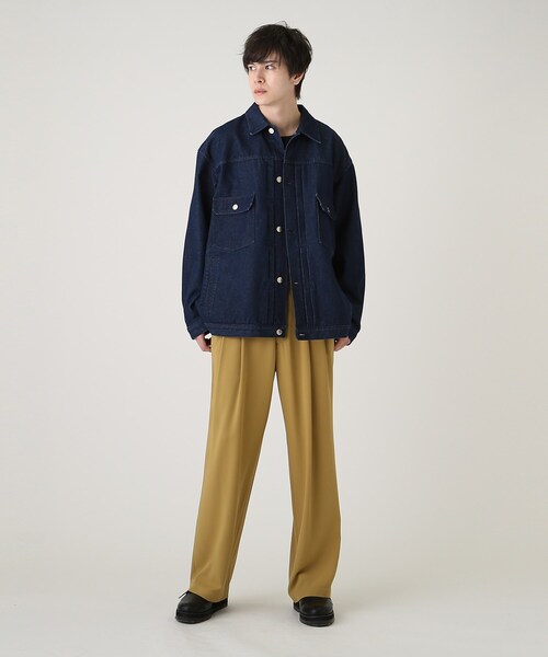 tk.TAKEO KIKUCHI（ティーケータケオキクチ）の「◆なめらかワイドストレートパンツ（その他パンツ・メンズ・ブルー/グリーン/マスタード/ブラック/ベージュ・01/02/03）」の17枚目の写真