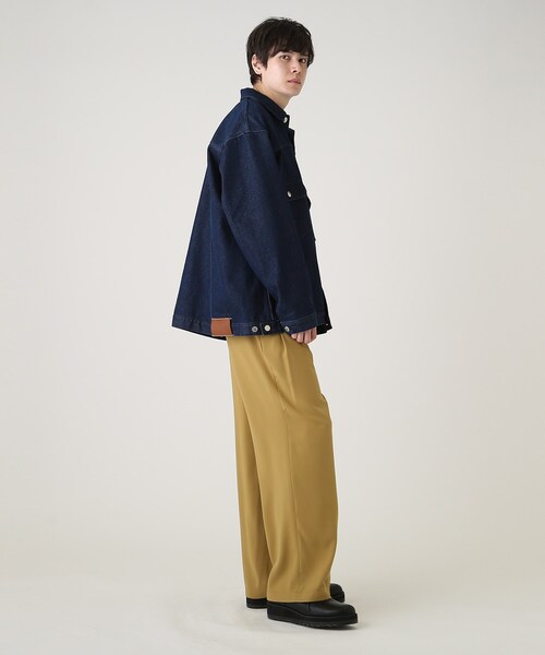 tk.TAKEO KIKUCHI（ティーケータケオキクチ）の「◆なめらかワイドストレートパンツ（その他パンツ・メンズ・ブルー/グリーン/マスタード/ブラック/ベージュ・01/02/03）」の18枚目の写真