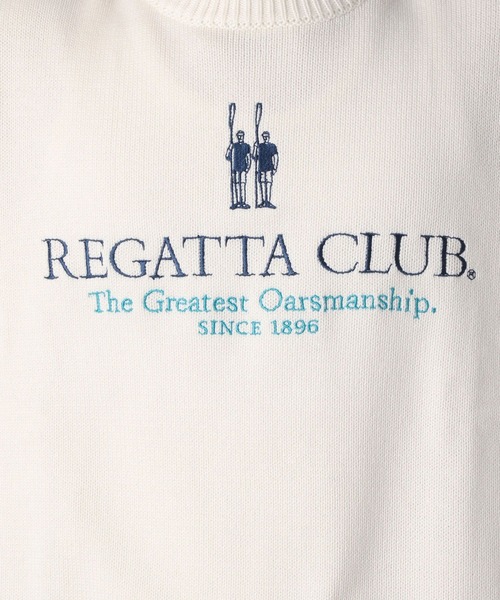 RAGEBLUE(レイジブルー)の「【REGATTA CLUB/レガッタクラブ】ブランドロゴ刺繍ニットクルー(ニット/セーター・メンズ・ホワイト/レッド・MEDIUM/LARGE)」の8枚目の写真