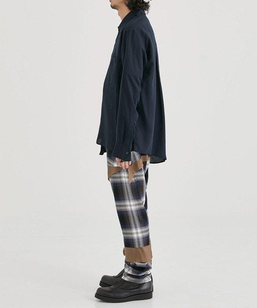 sulvam(サルバム)の「【sulvam / サルバム】DOUBLE COLLAR SHIRT / ダブルカラーシャツ(シャツ/ブラウス・メンズ・ネイビー/ホワイト・MEDIUM/SMALL)」の21枚目の写真