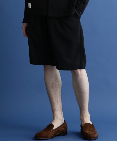schott（ショット）の「Schott/ショット/SLUB CHIFFON SHORTS/スラブシフォン ショーツ（その他パンツ・メンズ・グレー/ブラック/ミント・L/XL/M）」の2枚目の写真