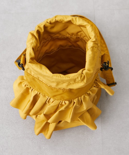 Actually(アクチュアリー)の「NYLON FRILL SHOULDER Sサイズ ナイロン フリルショルダー(ショルダーバッグ・レディース・イエロー/グレー/ブラック・フリー)」の14枚目の写真