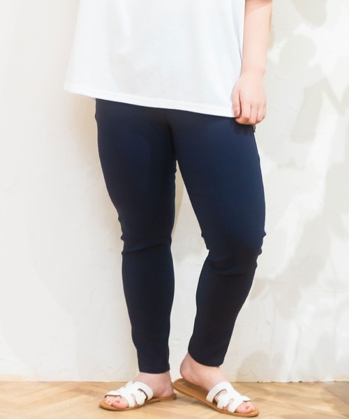 AnNet(アネット)の「【ウエストゴム仕様】#me pants ストレッチ スキニー レギンスパンツ(その他パンツ・レディース・ネイビー/ブラック/カーキ・5L/6L/3L/4L)」の3枚目の写真