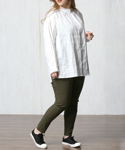 AnNet(アネット)の「【ウエストゴム仕様】#me pants ストレッチ スキニー レギンスパンツ(その他パンツ・レディース・ネイビー/ブラック/カーキ・5L/6L/3L/4L)」の6枚目の写真