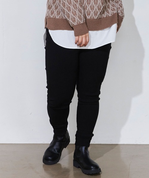 AnNet(アネット)の「【ウエストゴム仕様】#me pants ストレッチ スキニー レギンスパンツ(その他パンツ・レディース・ネイビー/ブラック/カーキ・5L/6L/3L/4L)」の5枚目の写真