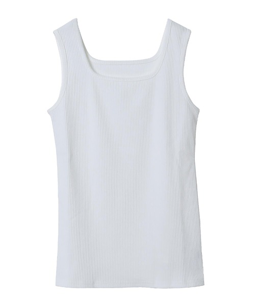 Rejoule(リジュール)の「スクエアネックリブタンクトップ(タンクトップ・レディース・ホワイト/ブラック・FREE)」の19枚目の写真