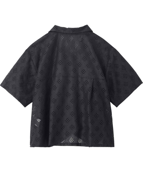 MILKFED.（ミルクフェド）の「LACE OPEN COLLAR SHIRT（シャツ/ブラウス・レディース・オフホワイト/ブラック・ONE SIZE）」の7枚目の写真