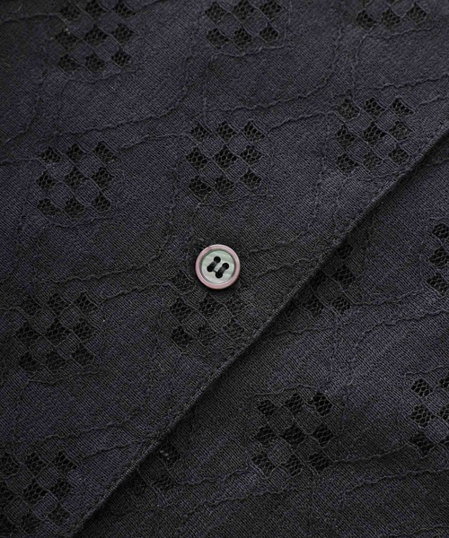 MILKFED.（ミルクフェド）の「LACE OPEN COLLAR SHIRT（シャツ/ブラウス・レディース・オフホワイト/ブラック・ONE SIZE）」の9枚目の写真