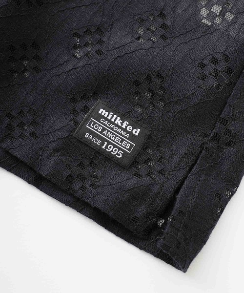MILKFED.（ミルクフェド）の「LACE OPEN COLLAR SHIRT（シャツ/ブラウス・レディース・オフホワイト/ブラック・ONE SIZE）」の11枚目の写真