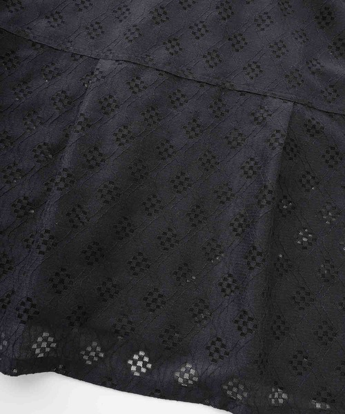 MILKFED.（ミルクフェド）の「LACE OPEN COLLAR SHIRT（シャツ/ブラウス・レディース・オフホワイト/ブラック・ONE SIZE）」の12枚目の写真